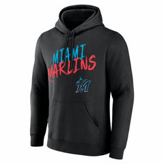 Miami Marlins Hustle Personalized Name & Number Hoodie - Black