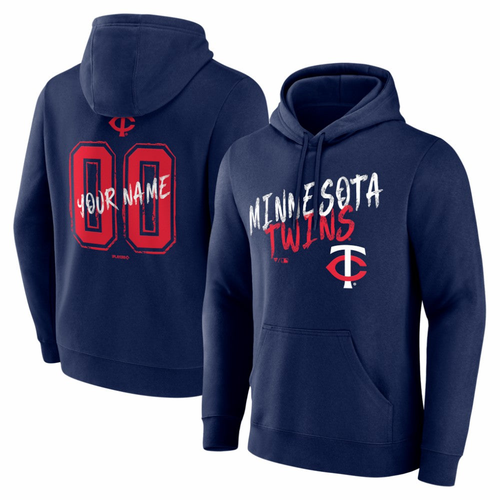 Minnesota Twins Hustle Personalized Name & Number Hoodie - Navy