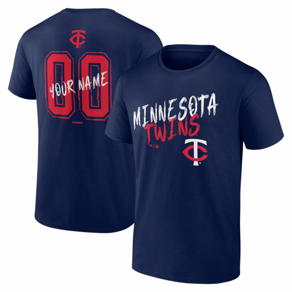 Minnesota Twins Hustle Personalized Name & Number T-Shirt - Navy