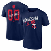 Minnesota Twins Hustle Personalized Name & Number T-Shirt - Navy