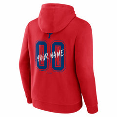 Philadelphia Phillies Hustle Personalized Name & Number Hoodie - Red