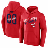 Washington Nationals Hustle Personalized Name & Number Hoodie - Red