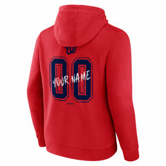 Washington Nationals Hustle Personalized Name & Number Hoodie - Red