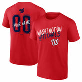 Washington Nationals Hustle Personalized Name & Number T-Shirt - Red