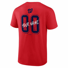 Washington Nationals Hustle Personalized Name & Number T-Shirt - Red