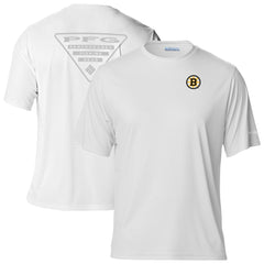 Boston Bruins Columbia PFG Terminal Tackle Omni-Shade T-Shirt White