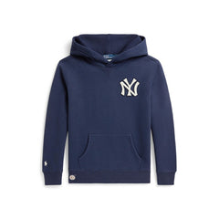 Yankees Polo Ralph Lauren Youth Fleece Hoodie - Navy