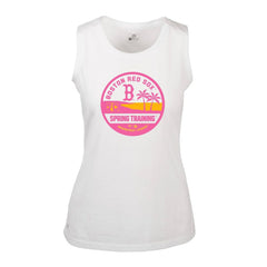 Boston Red Sox Levelwear Women's Macy Spring Training Badge Bold Tank Top - White