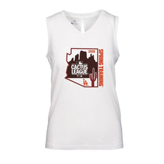Los Angeles Dodgers Levelwear Women's 2026 Spring Training Paisley Ball Bold Tank - White