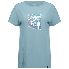 Kansas City Royals Levelwear Women's Influx Spring Training Sunrise Bold T-Shirt - Blue