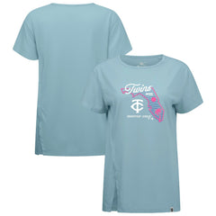 Minnesota Twins Levelwear Women's Influx Spring Training Sunrise Bold T-Shirt - Blue