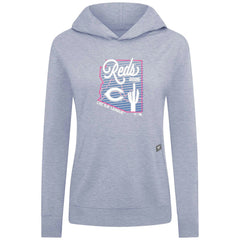 Cincinnati Reds Levelwear Women's Relay Spring Training Sunrise Bold Hoodie - Light Blue