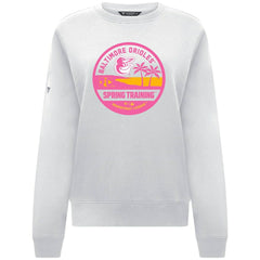 Baltimore Orioles Levelwear Women's Yvette Spring Training Badge Bold Sweatshirt - White