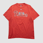 Philadelphia Phillies Majestic 2000s T-shirt - Red Vintage
