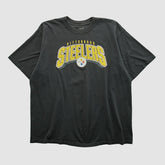 Pittsburgh Steelers Reebok 2000s T-shirt - Black Vintage for sale