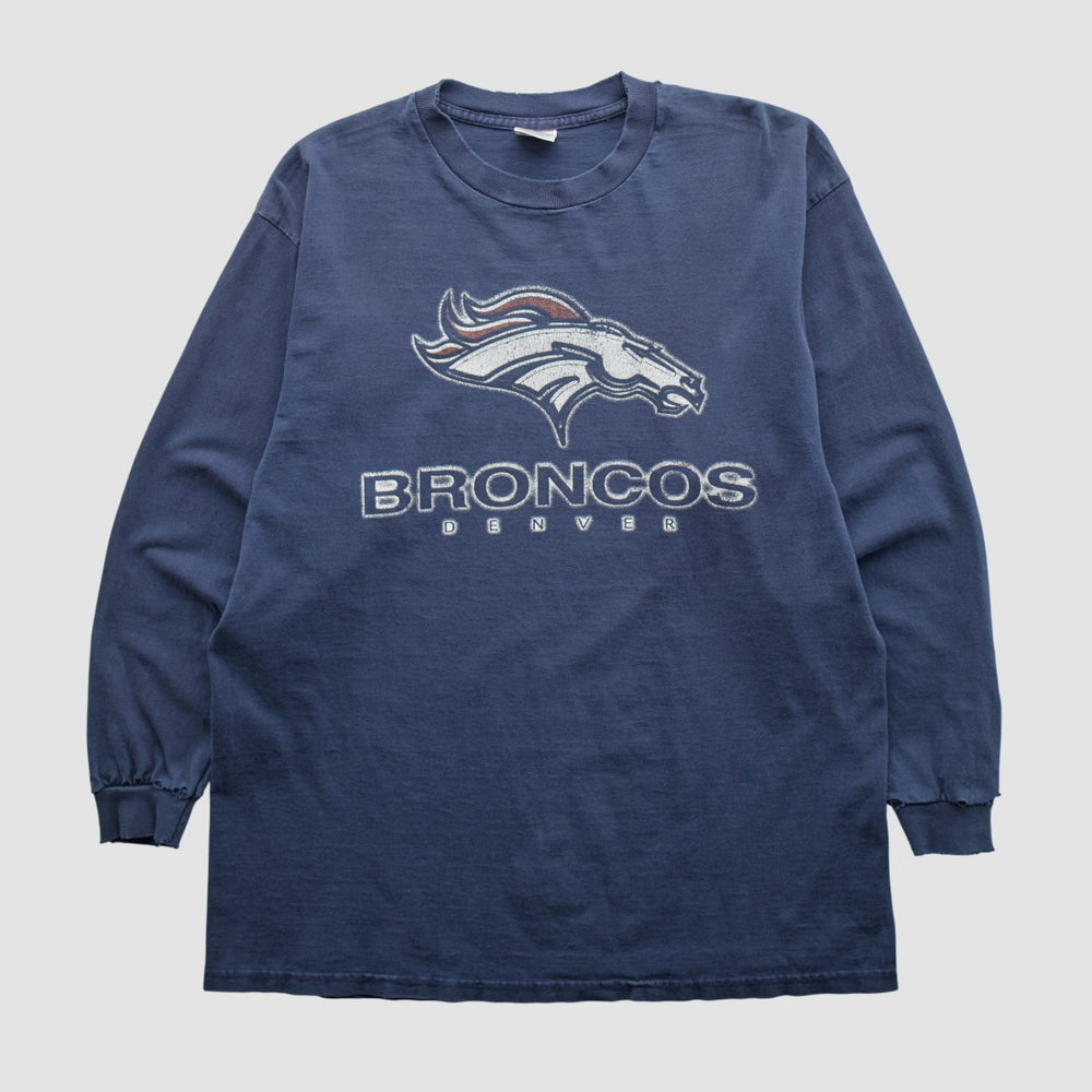 Denver Broncos Delta 2000s Long Sleeve T-shirt - Navy Vintage online