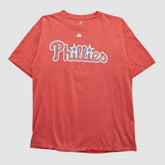 Philadelphia Phillies Majestic 2000s T-shirt - Red Vintage