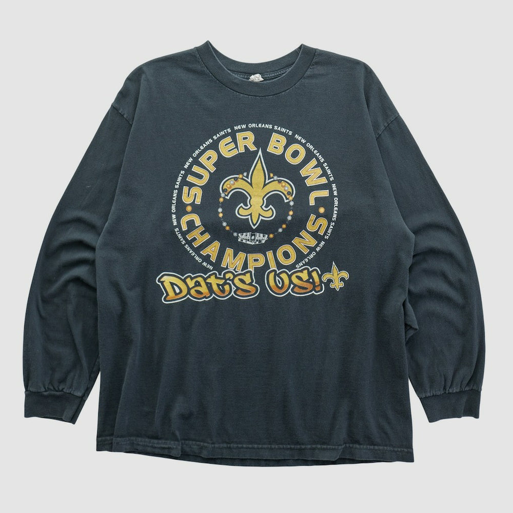 New Orleans Saints Alstyle 2010 Long Sleeve T-shirt - Black Vintage for sale