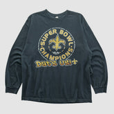New Orleans Saints Alstyle 2010 Long Sleeve T-shirt - Black Vintage for sale