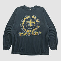 New Orleans Saints Alstyle 2010 Long Sleeve T-shirt - Black Vintage for sale