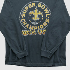 New Orleans Saints Alstyle 2010 Long Sleeve T-shirt - Black Vintage for sale
