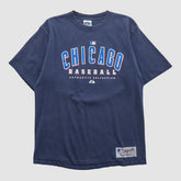 Chicago Cubs Majestic 2000s T-shirt - Navy Vintage