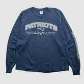 New England Patriots Gildan 2000s Long Sleeve T-shirt - Navy Vintage on sale