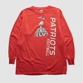 New England Patriots NFL 2012 Long Sleeve T-shirt - Red Vintage sale