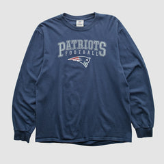 New England Patriots NFL 2010s Long Sleeve T-shirt - Navy Vintage discount