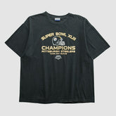Super Bowl XLIII Reebok 2009 T-shirt - Black Vintage sale