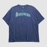 Seattle Mariners Majestic 2000s T-shirt - Navy Vintage