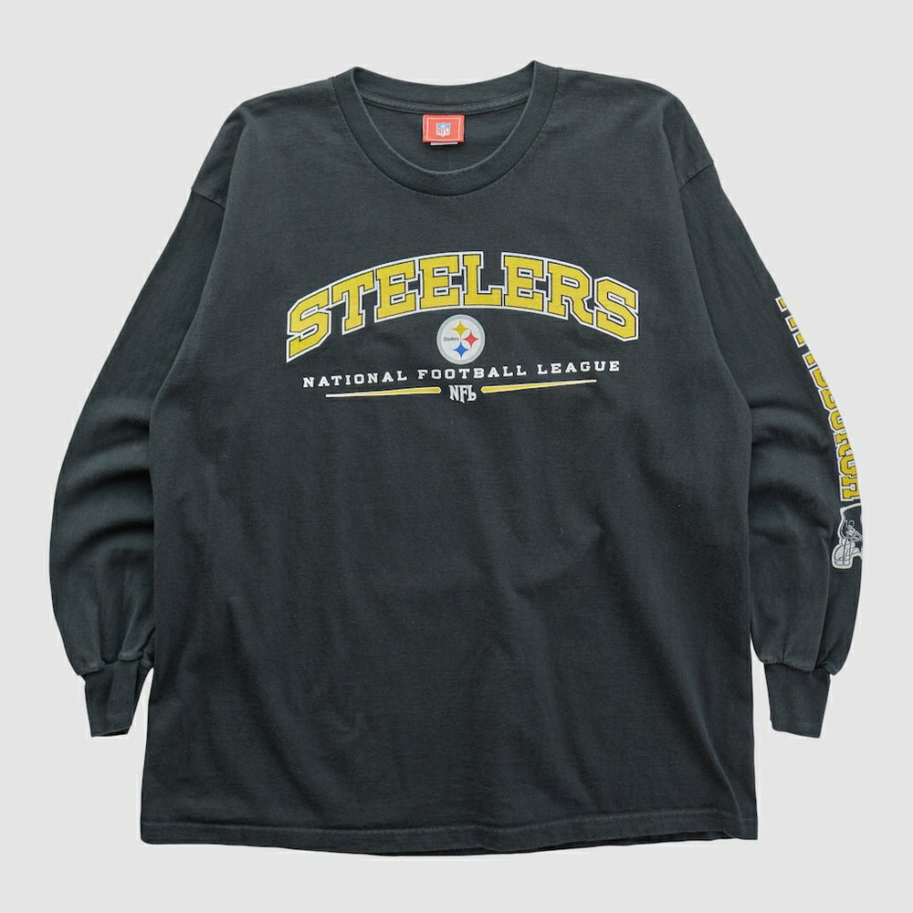Pittsburgh Steelers NFL 2000s Long Sleeve T-shirt - Black Vintage for sale