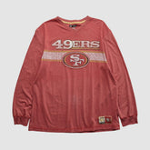 San Francisco 49ers NFL 2010s Long Sleeve T-shirt - Red Vintage on sale