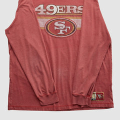 San Francisco 49ers NFL 2010s Long Sleeve T-shirt - Red Vintage on sale