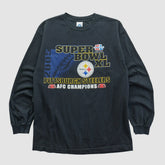 Super Bowl XL Alstyle 2006 Long Sleeve T-shirt - Black Vintage for sale