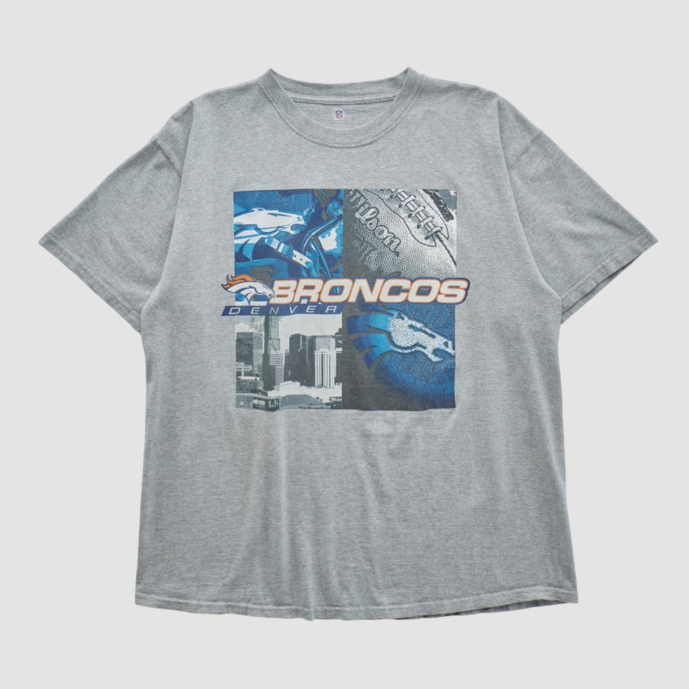 Denver Broncos NFL 2000s T-shirt - Heather Gray Vintage outlet