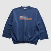 Denver Broncos Logo Athletic 90s Pullover Sweatshirt - Navy Vintage sale