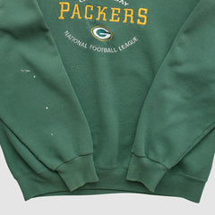 Green Bay Packers Nutmeg 90s Pullover Sweatshirt - Green Vintage discount