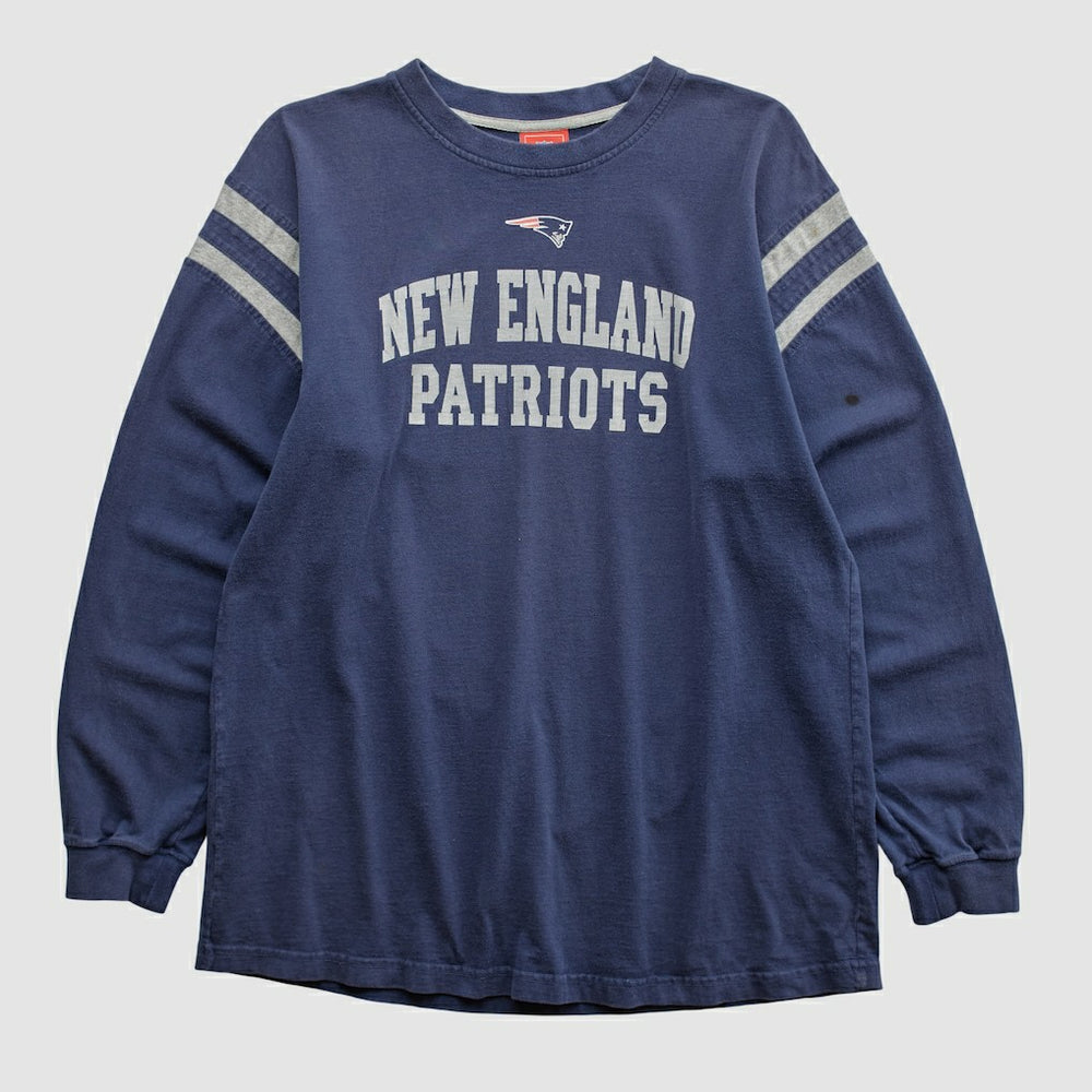 New England Patriots NFL 2000s Long Sleeve T-shirt - Navy Vintage cheap