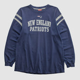 New England Patriots NFL 2000s Long Sleeve T-shirt - Navy Vintage cheap
