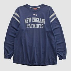 New England Patriots NFL 2000s Long Sleeve T-shirt - Navy Vintage cheap