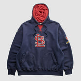St. Louis Cardinals Majestic 2000s Hooded Pullover Sweatshirt - Navy Vintage
