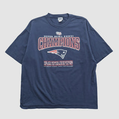 New England Patriots Lee Apparel 2002 T-shirt - Navy Vintage discount