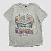 Super Bowl XXXIII Fruit of The Loom 1998 T-shirt - Heather Gray Vintage discount