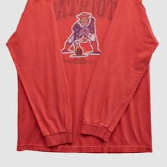 New England Patriots NFL 2010s Long Sleeve T-shirt - Red Vintage sale