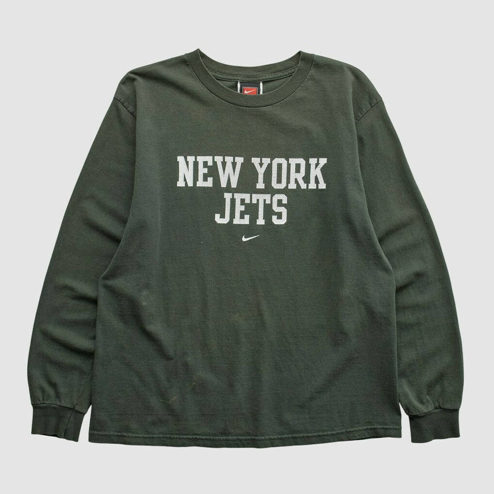 New York Jets 2000s Long Sleeve T-shirt - Green Vintage for sale
