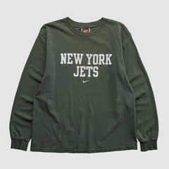 New York Jets 2000s Long Sleeve T-shirt - Green Vintage for sale