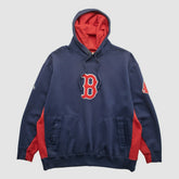Boston Red Sox Majestic 2000s Hooded Pullover Sweatshirt - Navy Vintage