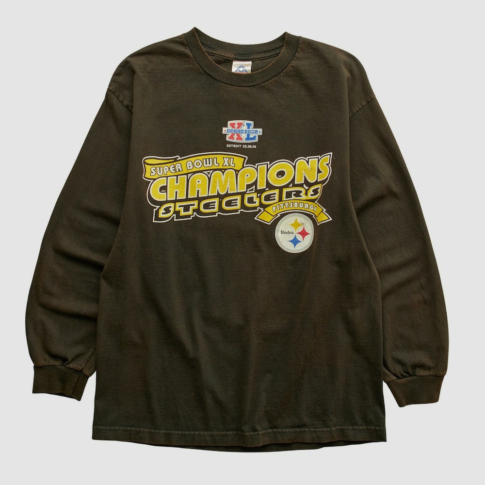 Pittsburgh Steelers Alstyle 2006 Long Sleeve T-shirt - Brown Vintage for sale
