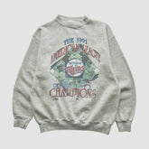 Minnesota Twins Salem Sportswear 1991 Pullover Sweatshirt - Heather Gray Vintage